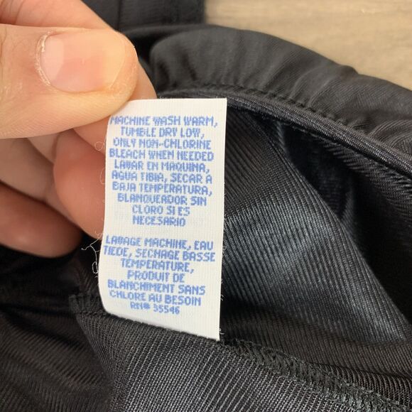 Vintage Women's Black Half Slip Skirt Silky Nylon Slit Lace Trim Size Large - Picture 6 of 6